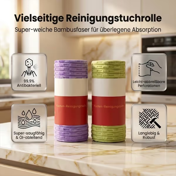 Strukturiertes Coral-Fleece-Reinigungstuch (zum Abreißen)