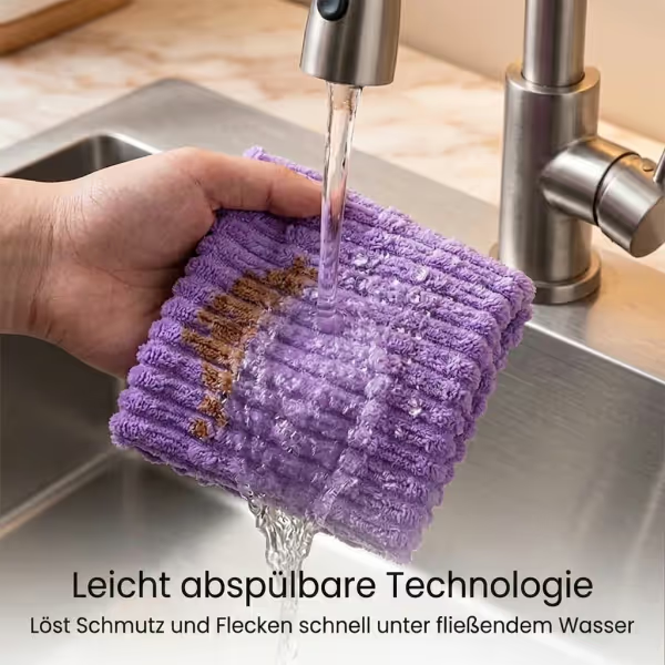 Strukturiertes Coral-Fleece-Reinigungstuch (zum Abreißen)