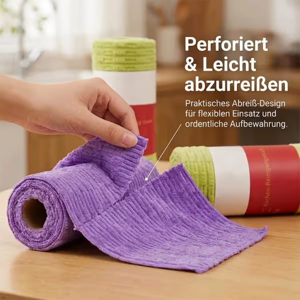Strukturiertes Coral-Fleece-Reinigungstuch (zum Abreißen)