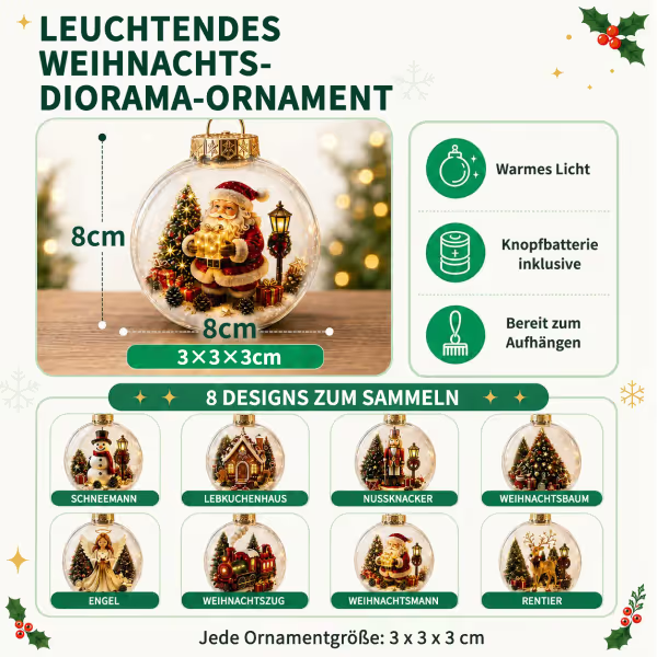 🎄Beleuchteter Weihnachts-Diorama-Ornament🔥