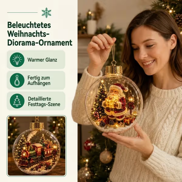 🎄Beleuchteter Weihnachts-Diorama-Ornament🔥