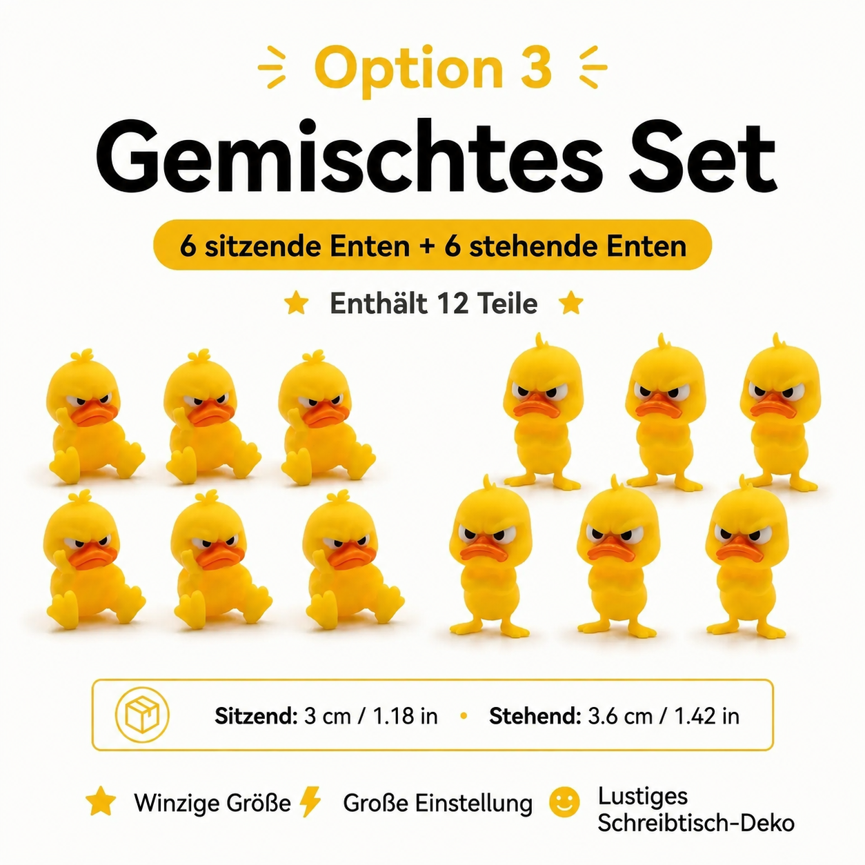 😠 Wütende Enten-Schreibtischfigur – Verleihe deinem Arbeitsplatz eine freche Note! 🐥