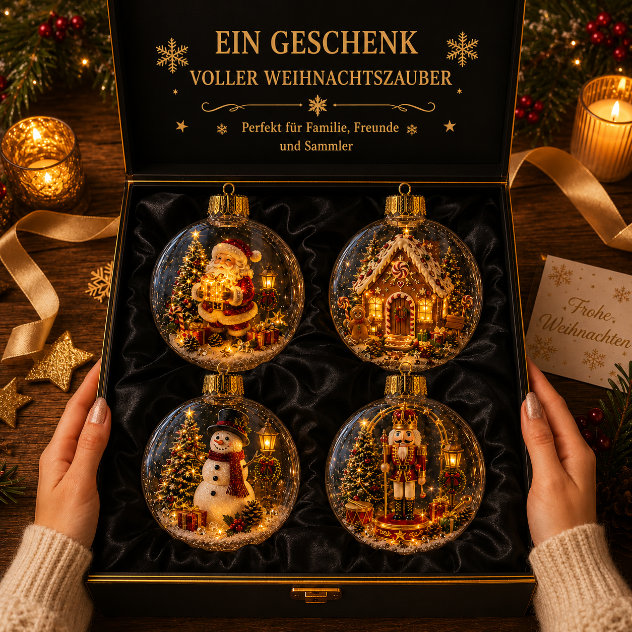 🎄Leuchtender Weihnachtsbaumanhänger – Kleine festliche Szene mit Licht🔥5+3 GRATIS-AKTION!