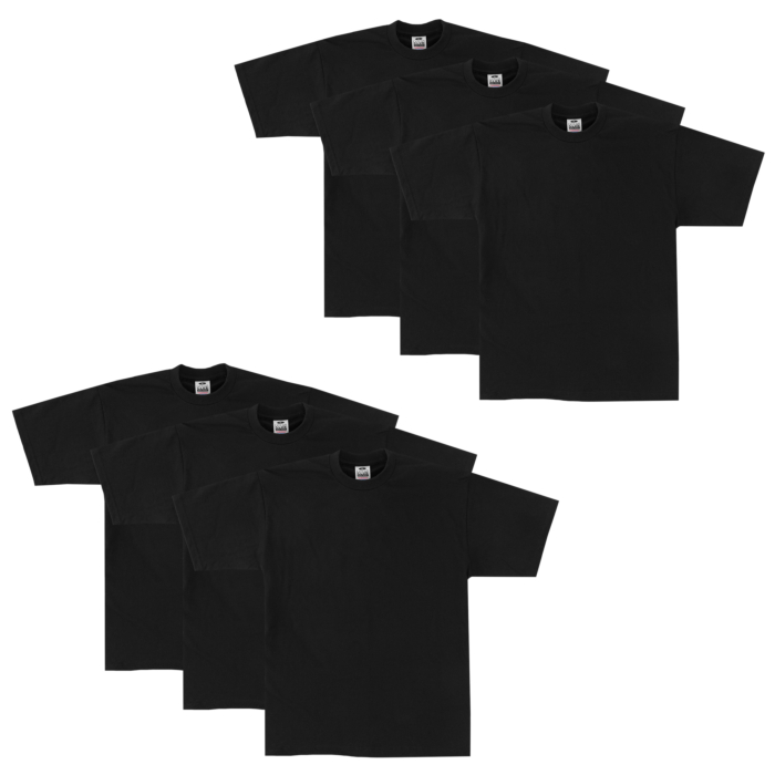 Heavyweight Cotton Short Sleeve Crew Neck T-Shirt 6-Pack