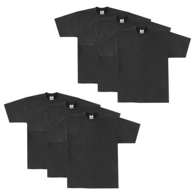 Heavyweight Cotton Short Sleeve Crew Neck T-Shirt 6-Pack