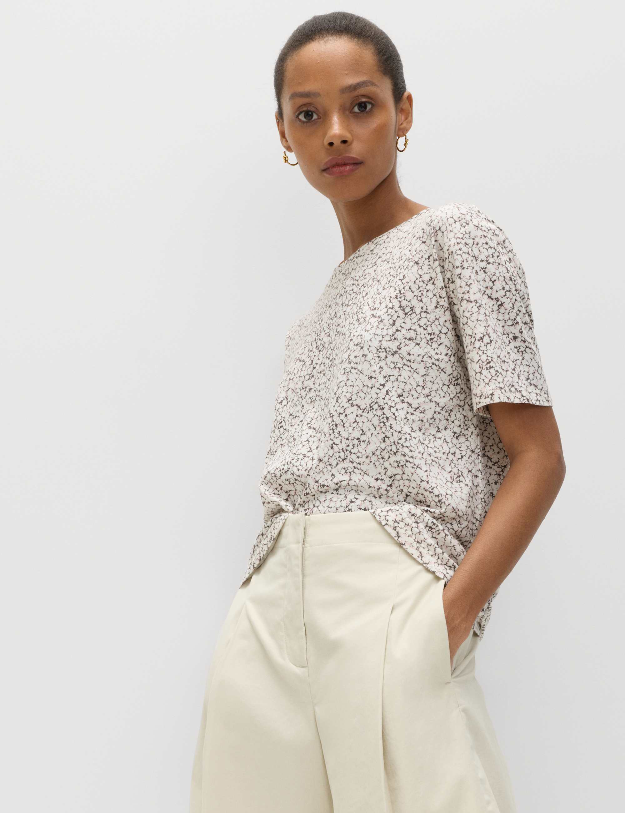 Cotton Modal Blend Printed T-Shirt