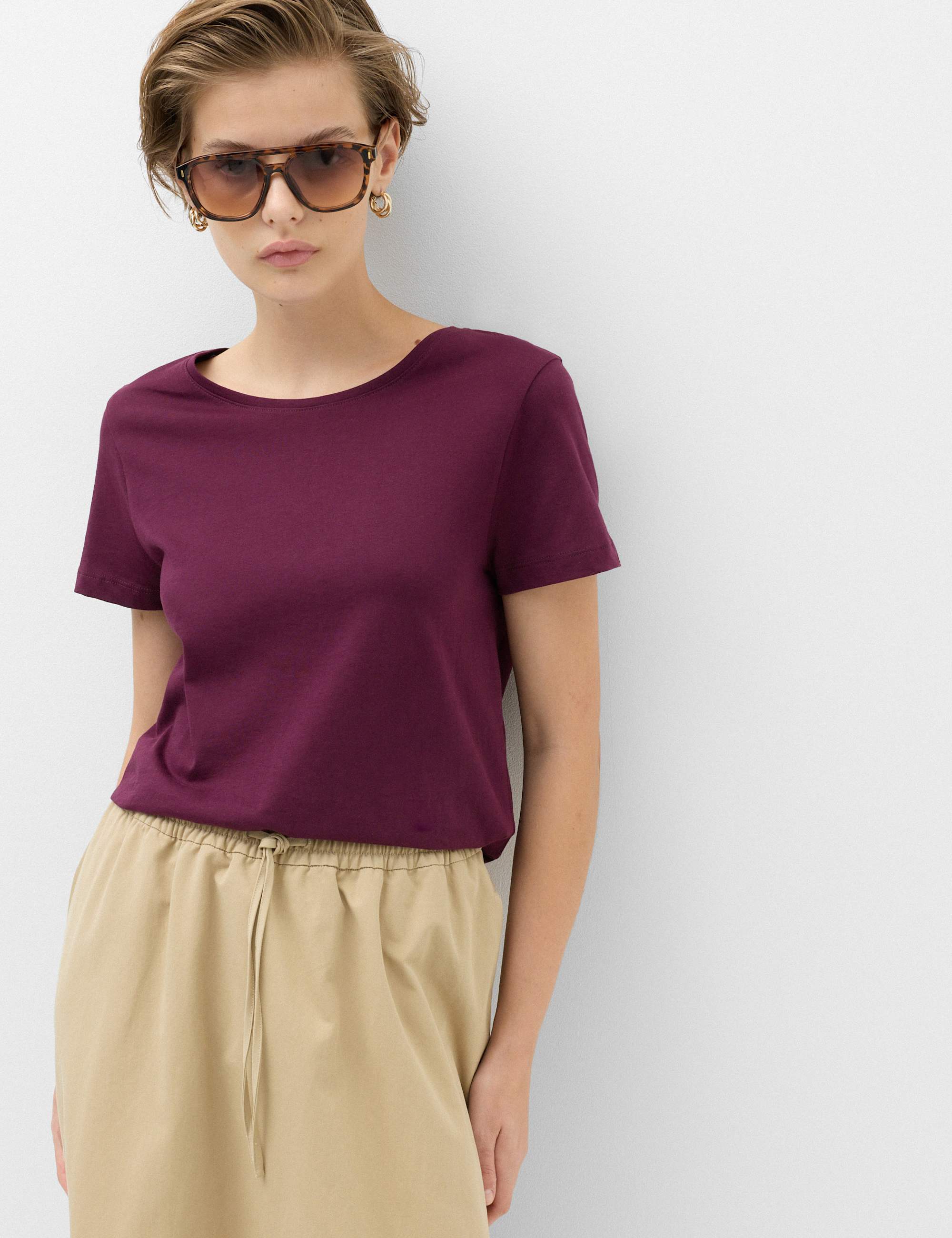 Pure Cotton Crew Neck T-Shirt
