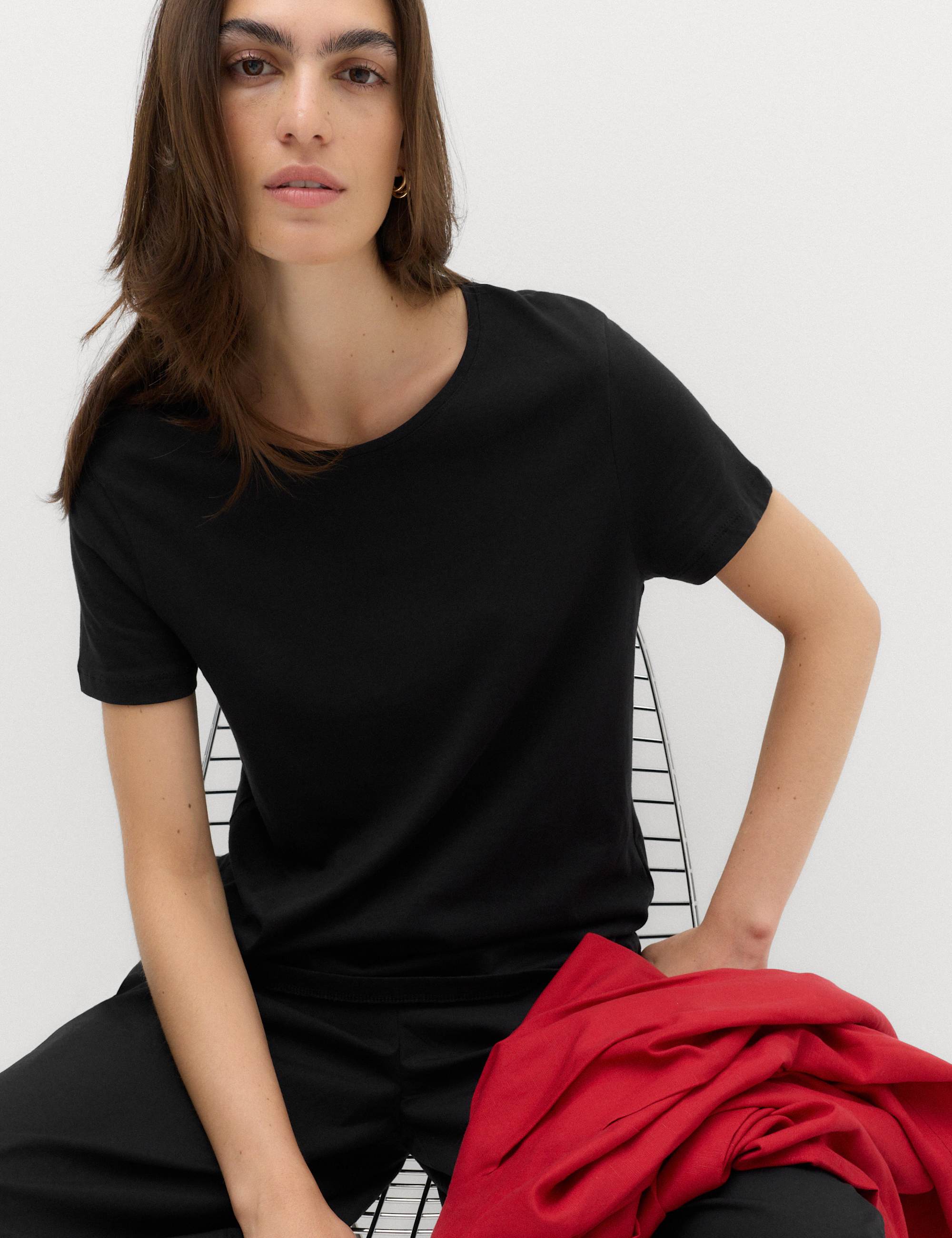 Pure Cotton Crew Neck T-Shirt