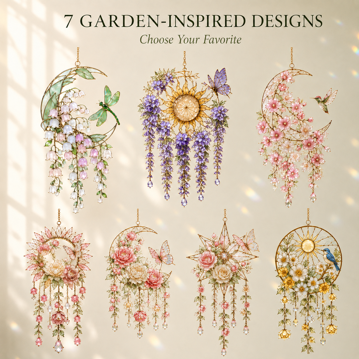 🔥Last Day 70% OFF - 🌸Crystal Garden Suncatcher