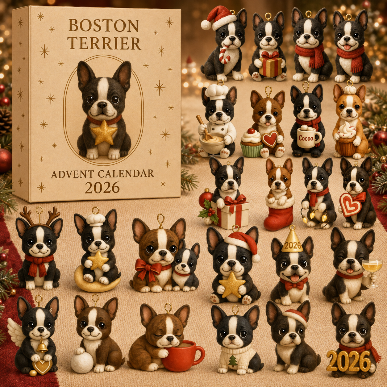 2026 Christmas Countdown Advent Calendar – 24 Unique Ornament Surprises