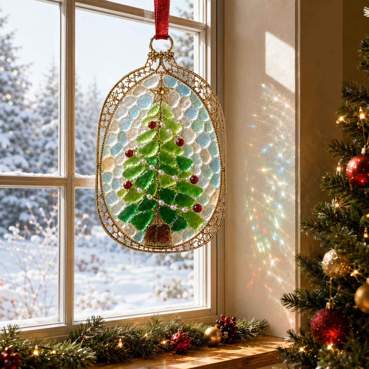 🎄Christmas Sea Glass Suncatcher DIY Kit