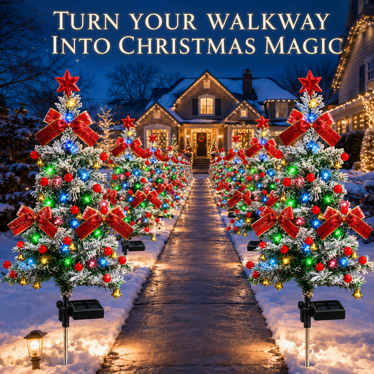 Last day 70%OFF🎄Solar Christmas Trees Lights Outdoor Decoration Waterproof