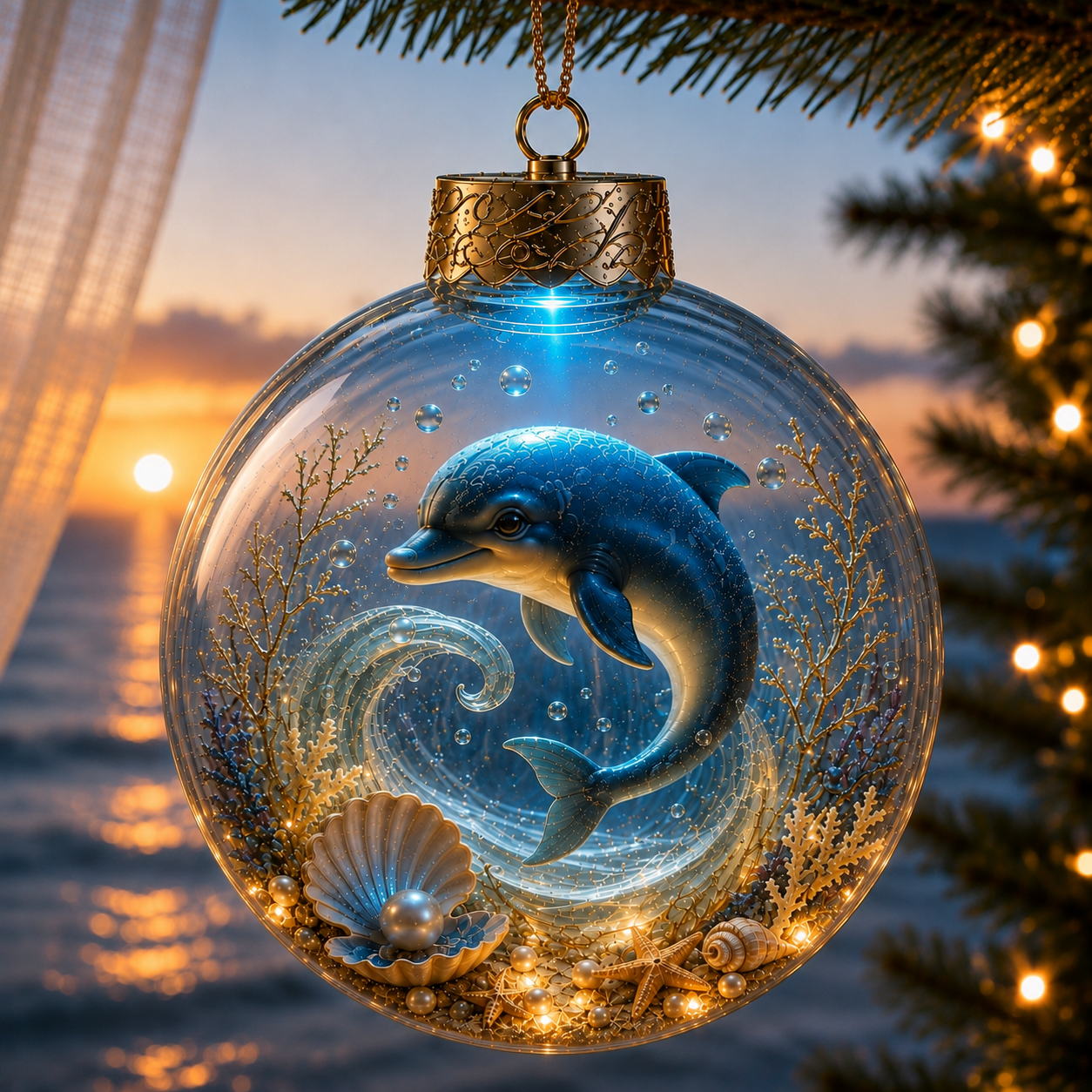 💙✨Ocean Series Illuminated 3D Model Decorations