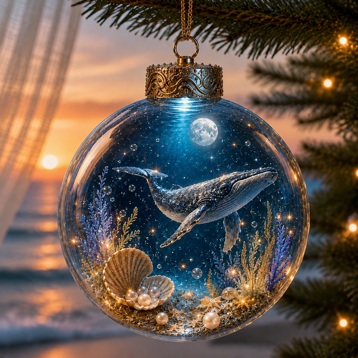 💙✨Ocean Series Illuminated 3D Model Decorations