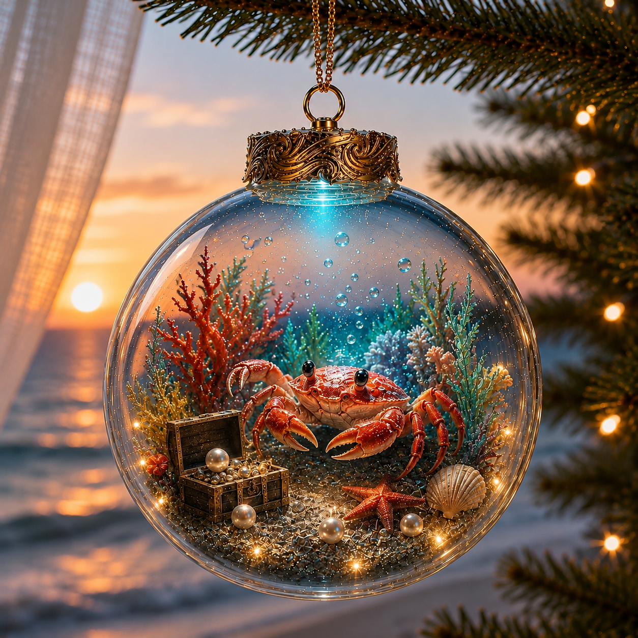 💙✨Ocean Series Illuminated 3D Model Decorations