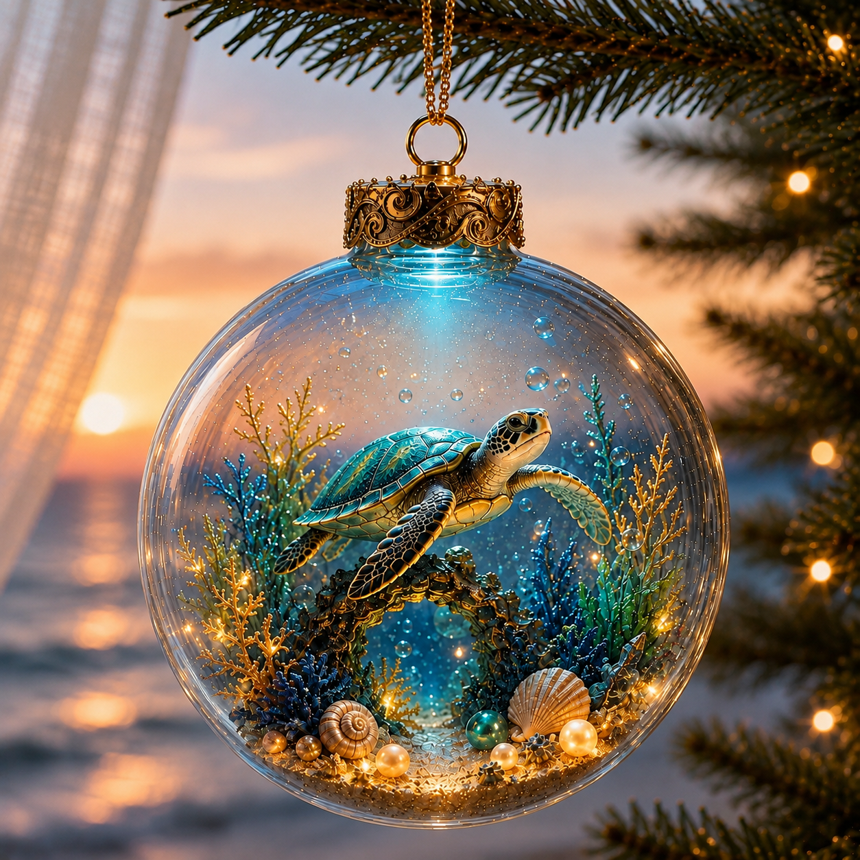 💙✨Ocean Series Illuminated 3D Model Decorations