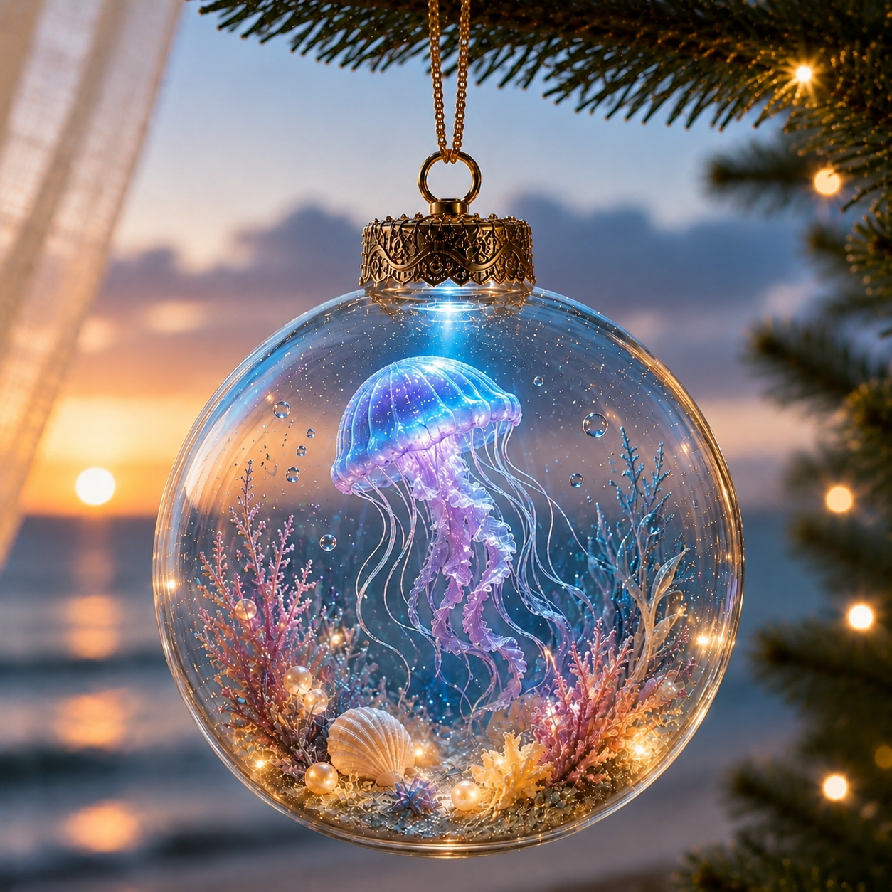 💙✨Ocean Series Illuminated 3D Model Decorations
