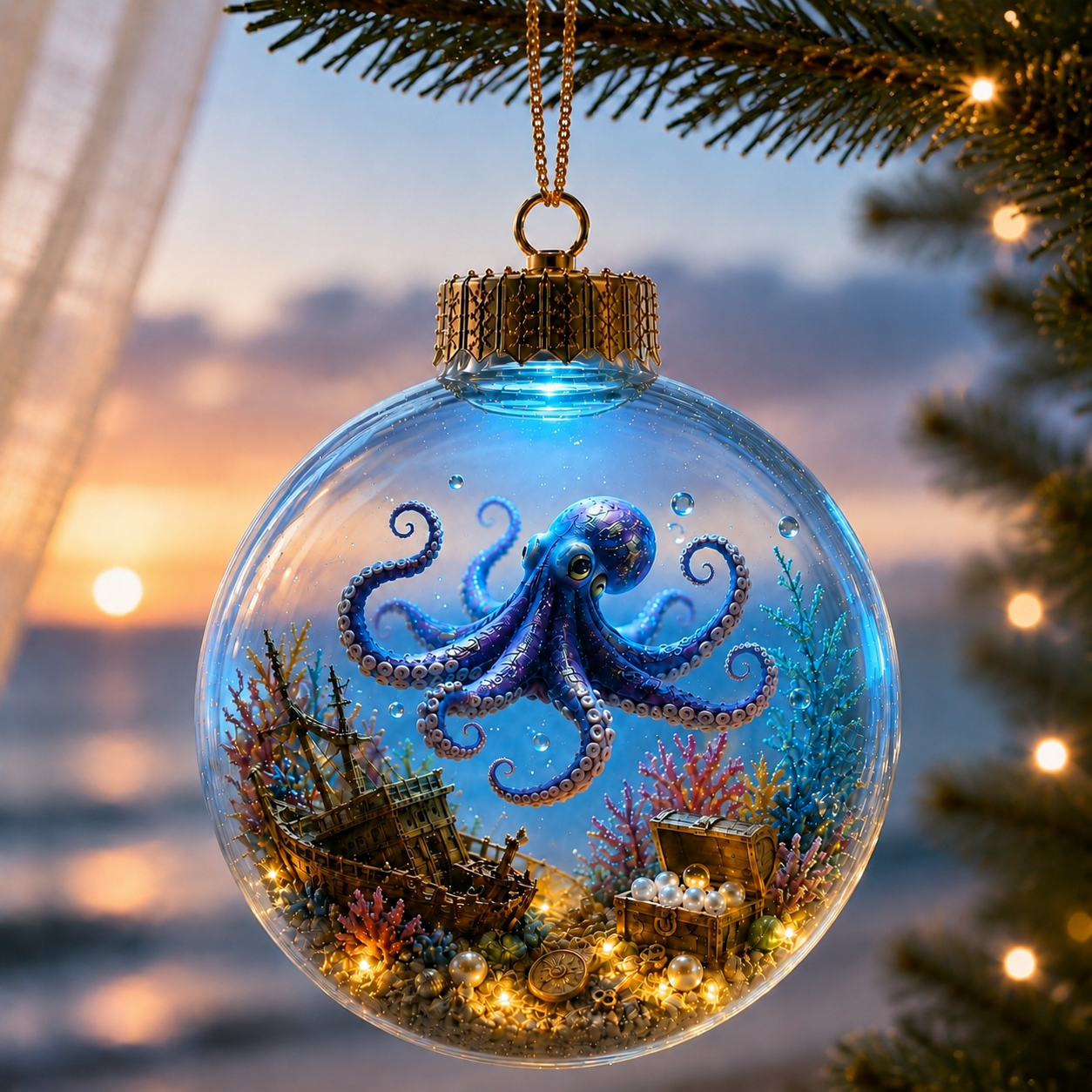 💙✨Ocean Series Illuminated 3D Model Decorations