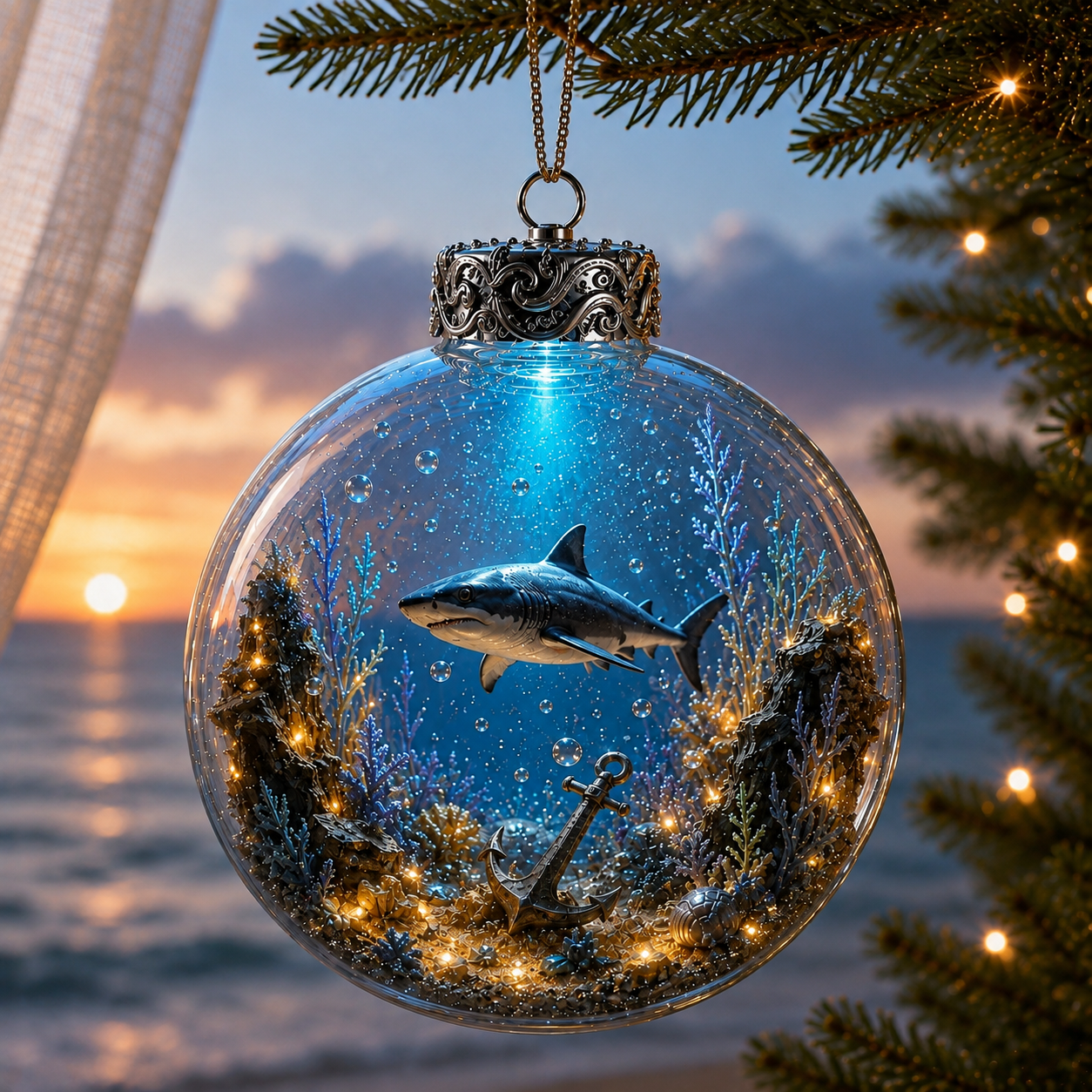 💙✨Ocean Series Illuminated 3D Model Decorations