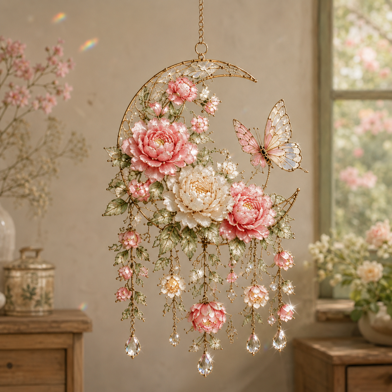 🔥Last Day 70% OFF - 🌸Crystal Garden Suncatcher