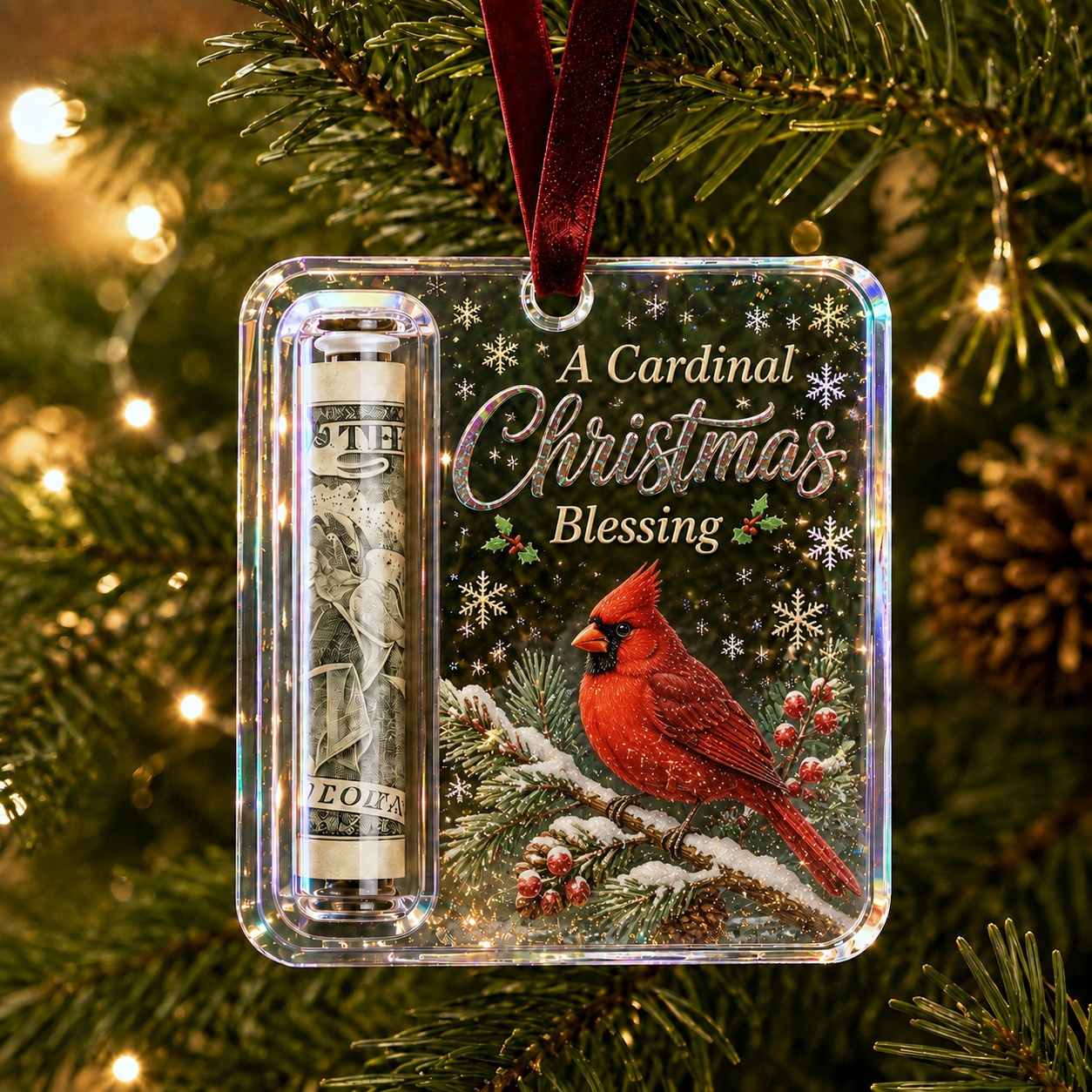 🔥LAST DAY 70% OFF - 🎄Christmas Cash Gift Ornament- Make Cash Feel Like A Real Christmas Gift💵