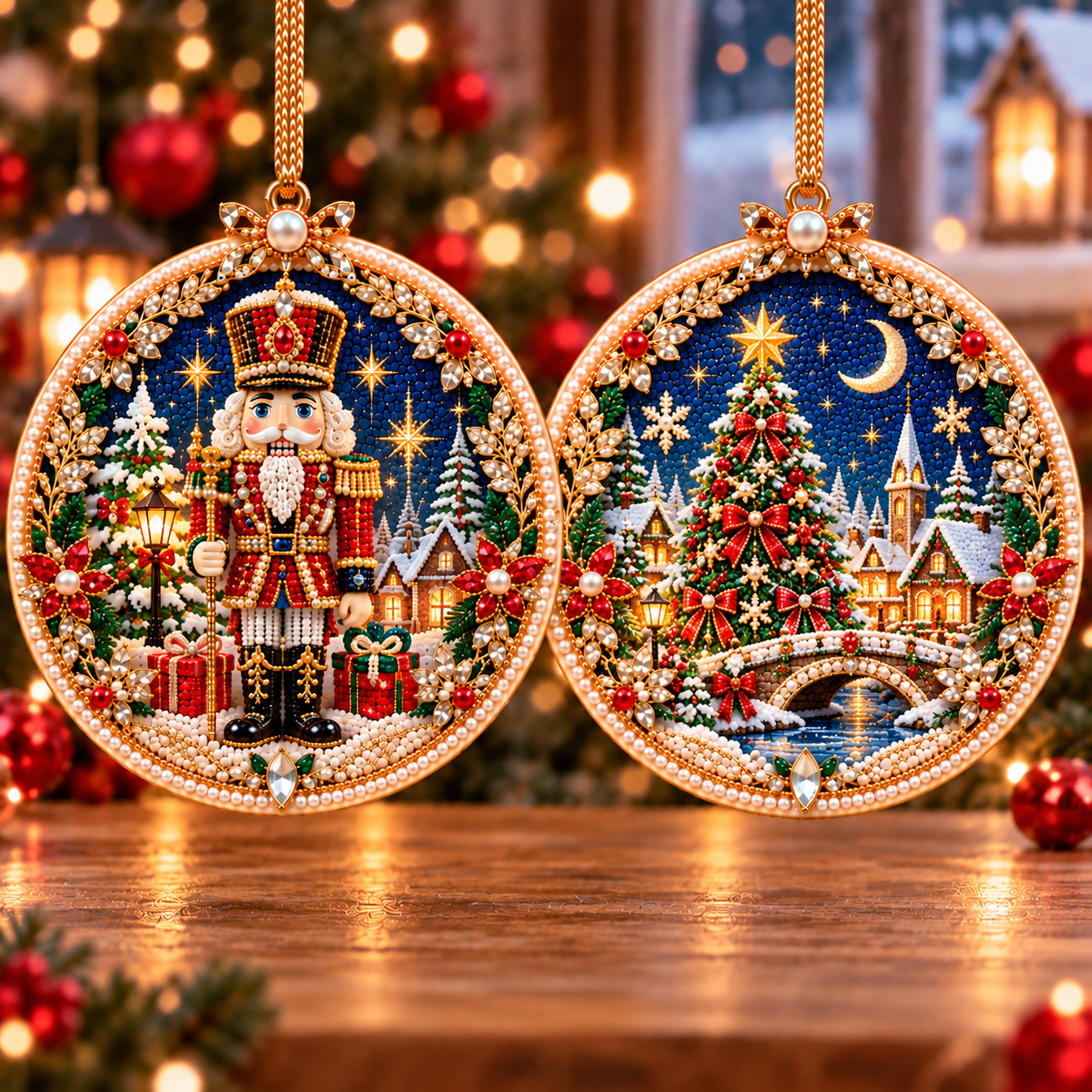 🔥 Holiday Sale: 49% OFF-🎄 2-in-1 DIY Double-Sided Christmas Diamond Art Ornament Kit – Handmade Holiday Tree Decoration & Keepsake Gift