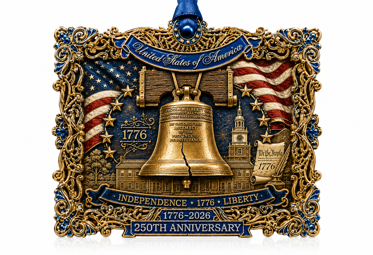 🔥Last Day 49% OFF -🇺🇸 250th Anniversary Liberty Heritage Christmas Hanging Ornament