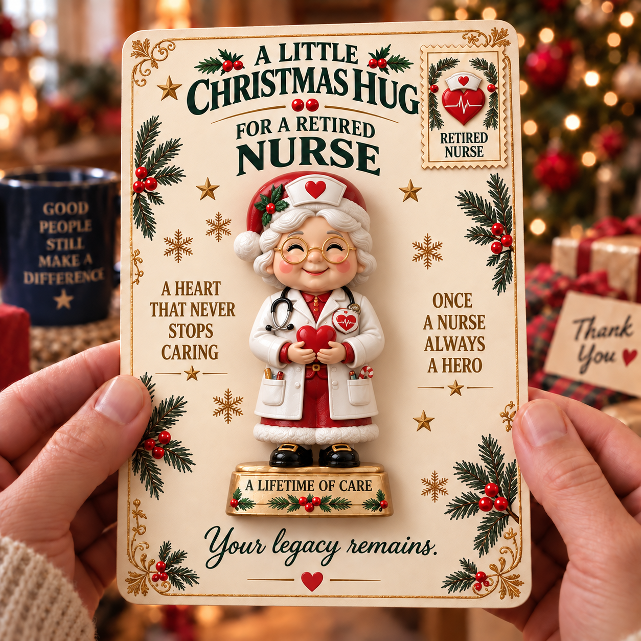 ✨Last Day 70% OFF –A CHRISTMAS GIFT MADE FOR THEIR STORY |🎄 Christmas Retirement Pocket Hug Keepsake Collection