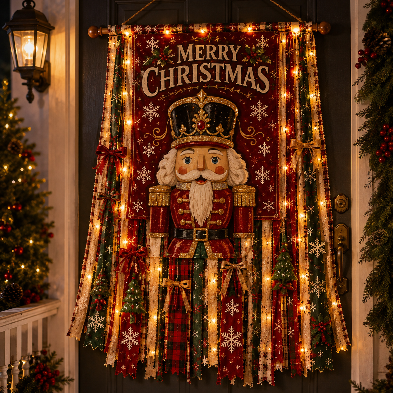 ⏳ Last Day 49% OFF -Lighted Christmas Door Hanging Decor