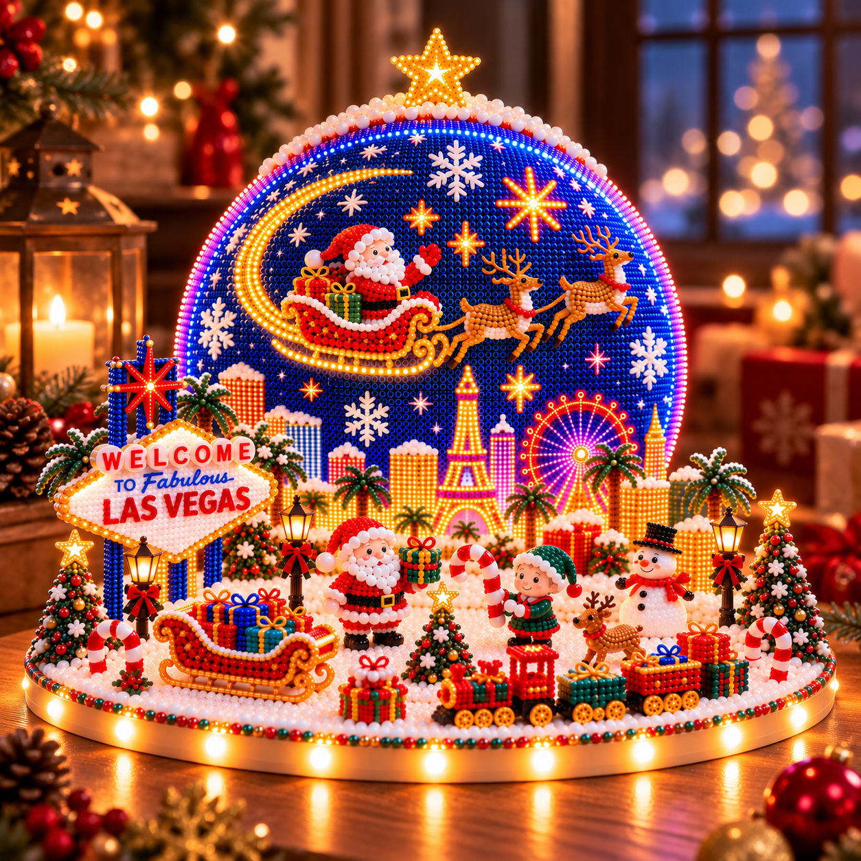 🔥 Last Day 49% OFF –✨Magical Christmas Village – DIY Rhinestone Set for Festive Table Decor-🚨Almost sold out – final 50 sets!
