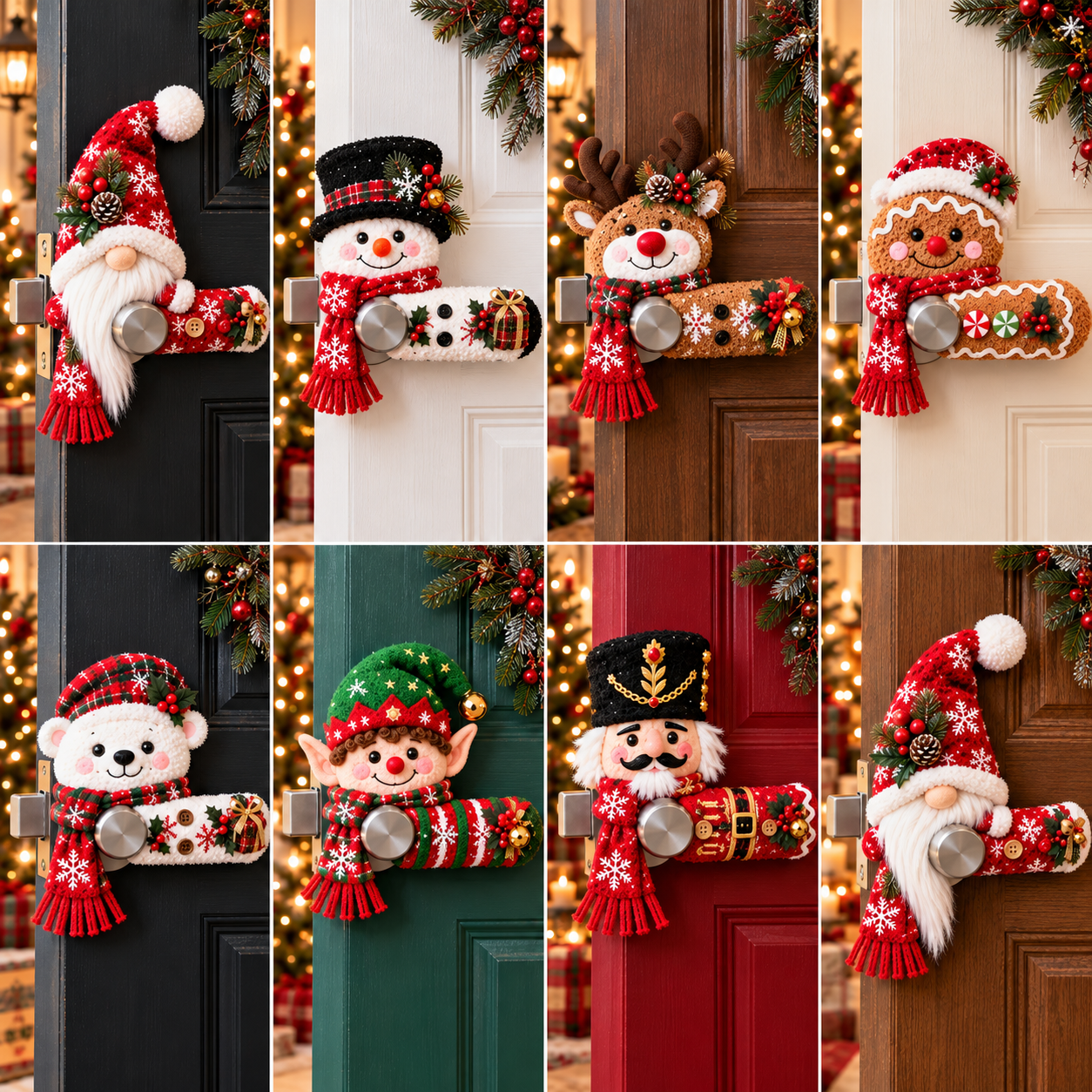 🎄LAST DAY 70% OFF- Christmas Character Door Handle Covers