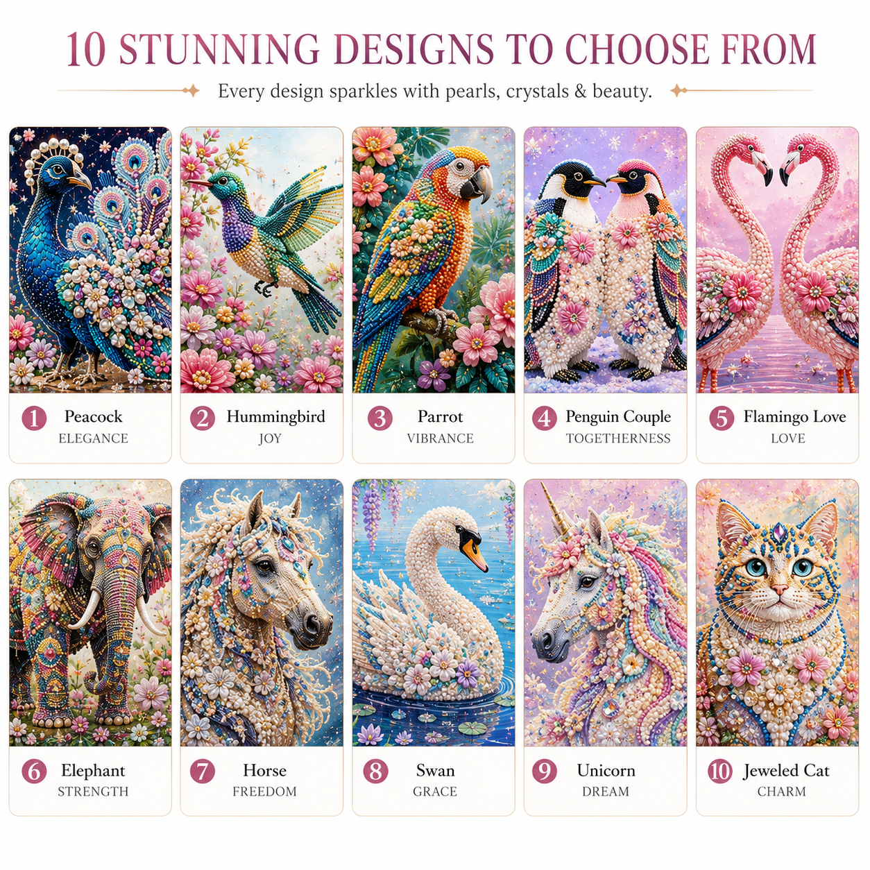 🔥 EARLY CHRISTMAS SALE 49% OFF 🐴 5D Wildlife DIY Pearl Painting Art Kit