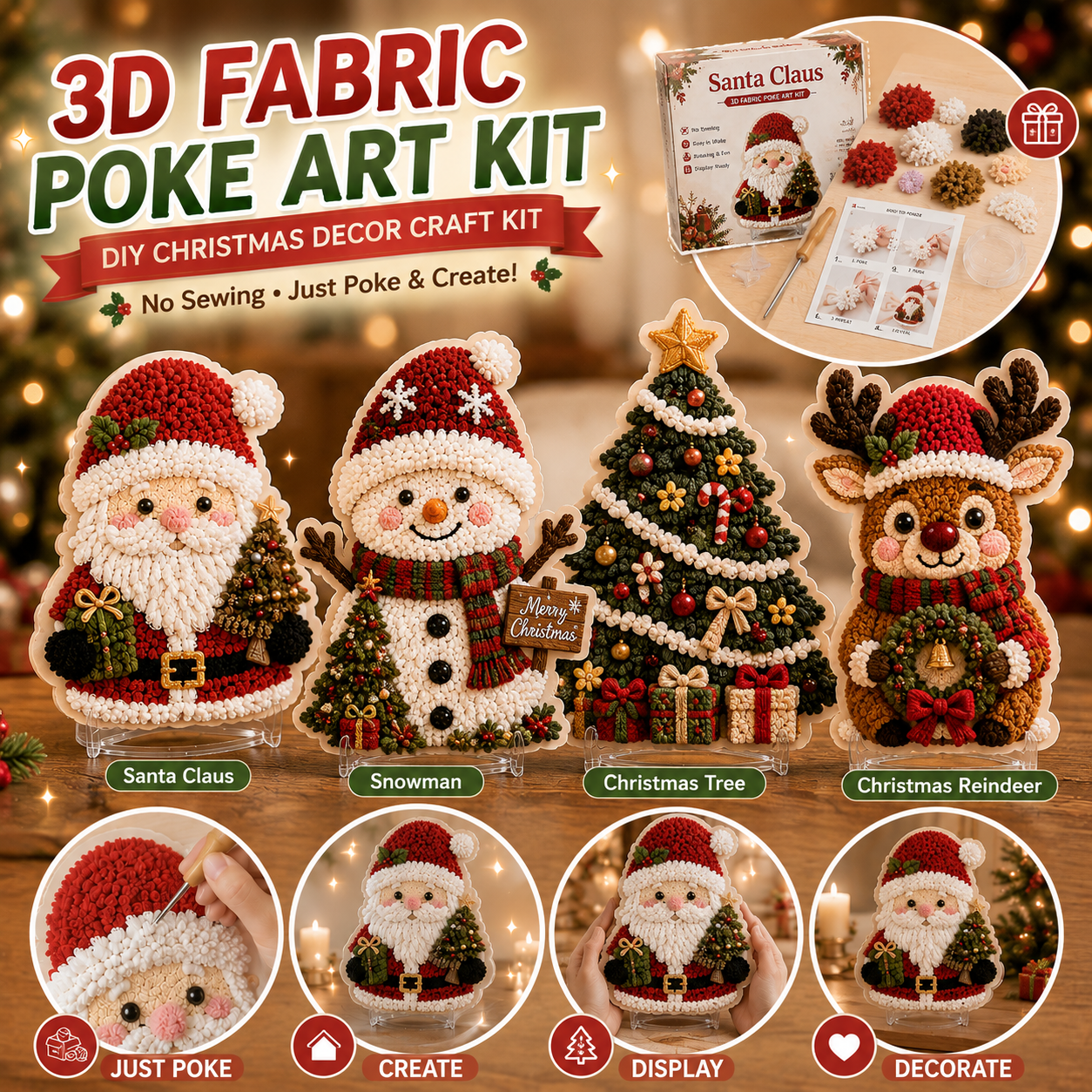 🔥Last Day 49% OFF -Plymagic DIY Poke Art Kit - Christmas Collection