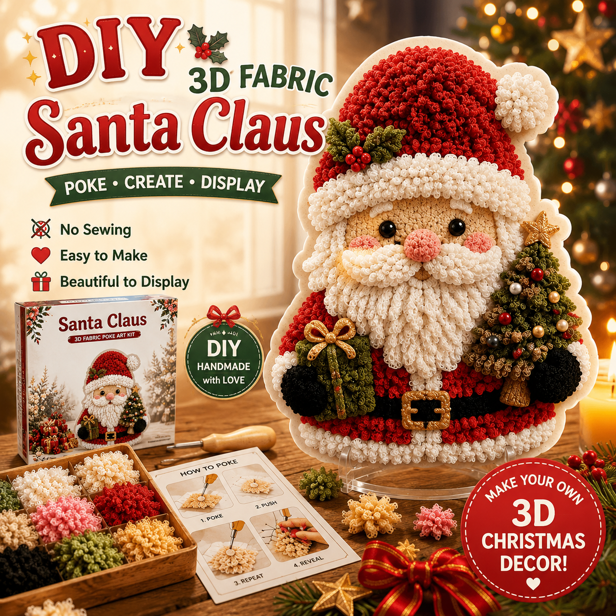 🔥Last Day 49% OFF -Plymagic DIY Poke Art Kit - Christmas Collection