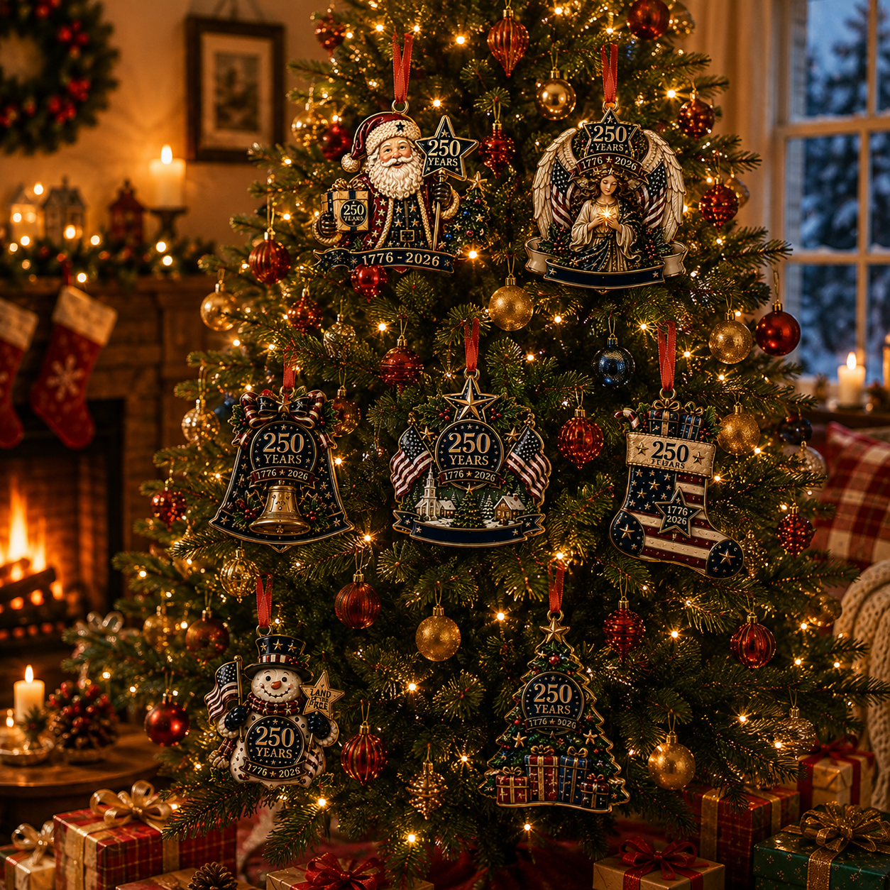 ⚡️Last Day 49% OFF-2026 America 250 Years Christmas Ornament Collection