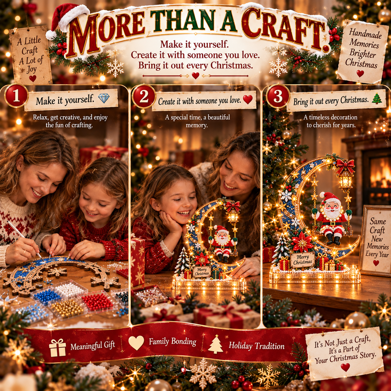 🎄 DIY Sparkling Santa Swing Christmas Light Kit ✨Create It. Light It. Make Christmas Magical.