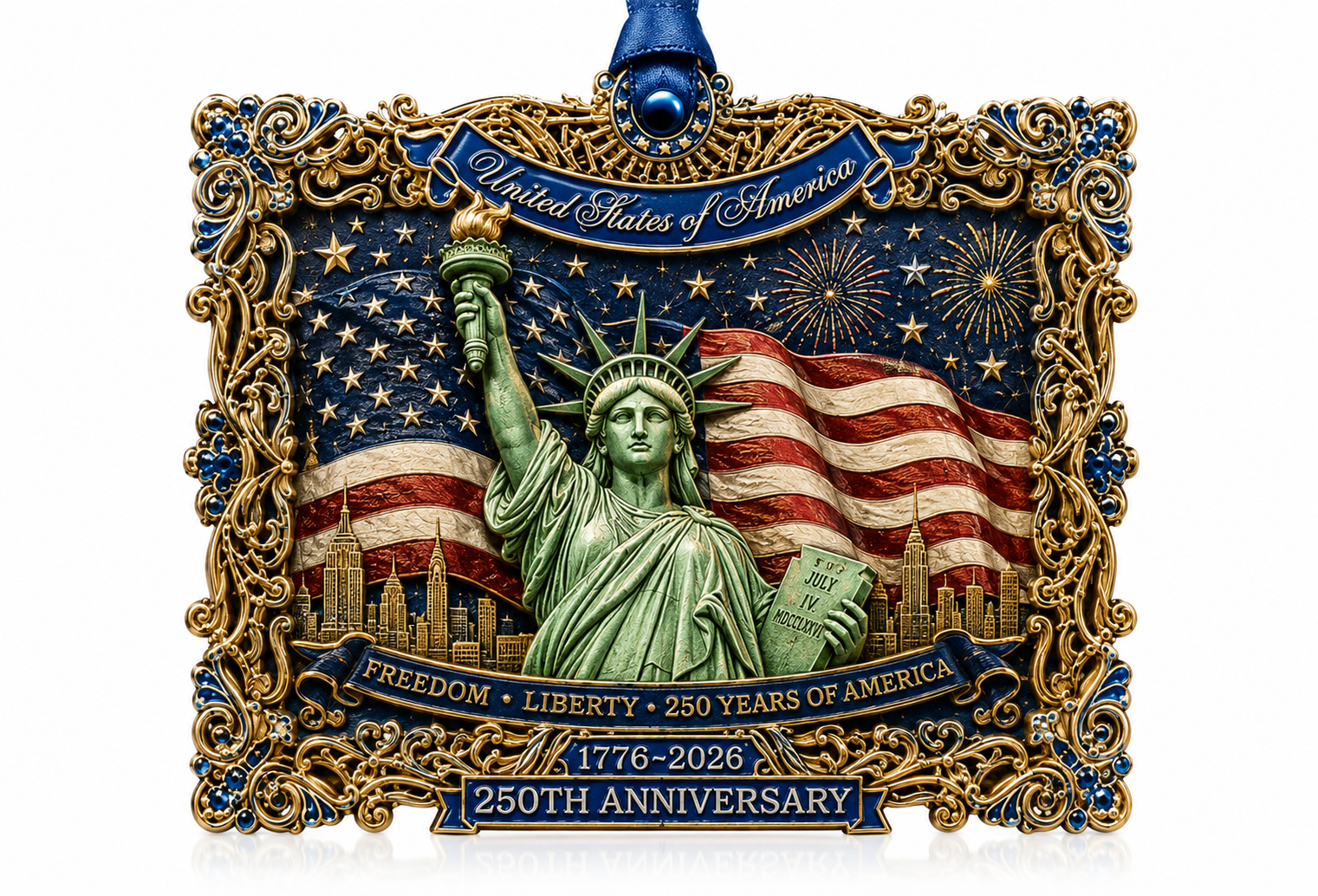 🔥Last Day 49% OFF -🇺🇸 250th Anniversary Liberty Heritage Christmas Hanging Ornament