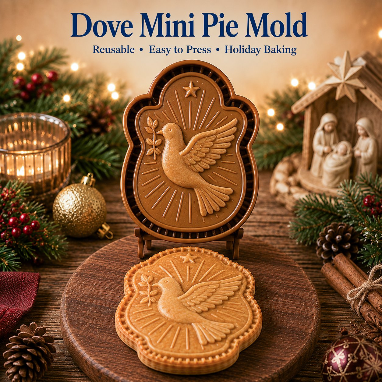 🎁🇺🇸 Last Day Promo: 49% OFF ✝️ Faith & Nativity Christmas Mini Pie Mold Collection