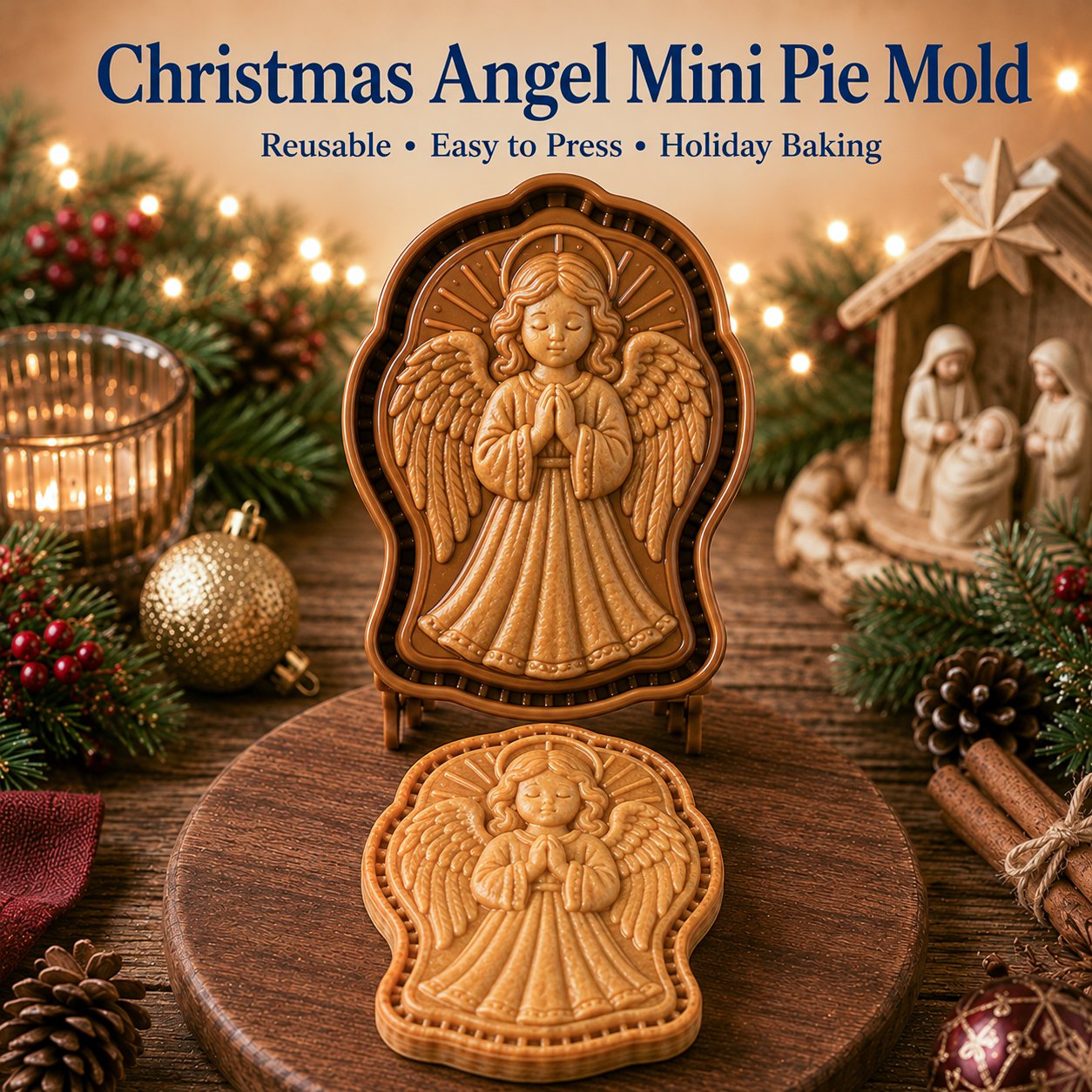 🎁🇺🇸 Last Day Promo: 49% OFF ✝️ Faith & Nativity Christmas Mini Pie Mold Collection