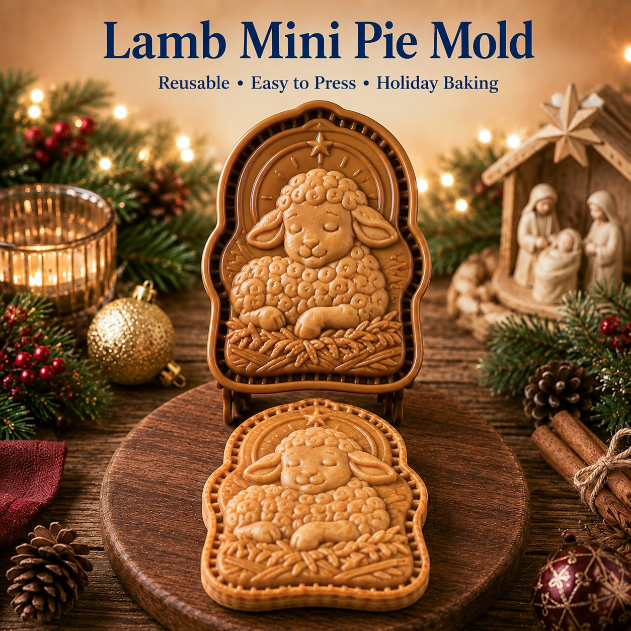 🎁🇺🇸 Last Day Promo: 49% OFF ✝️ Faith & Nativity Christmas Mini Pie Mold Collection
