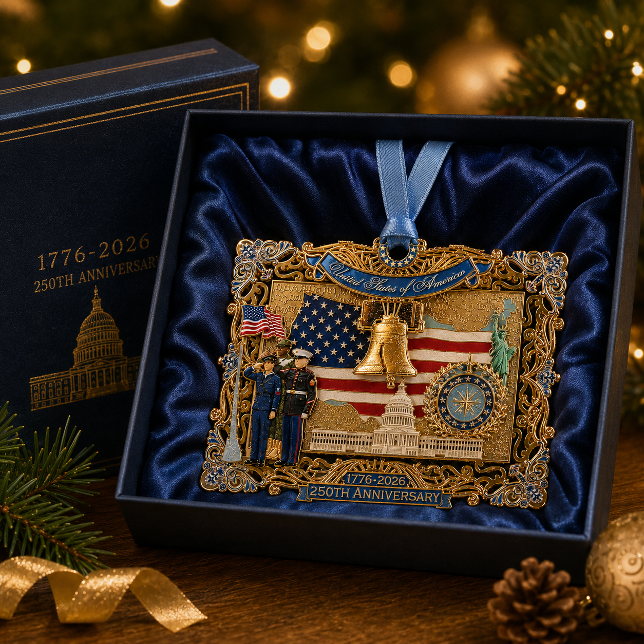 🔥Last Day 49% OFF -🇺🇸 250th Anniversary Liberty Heritage Christmas Hanging Ornament
