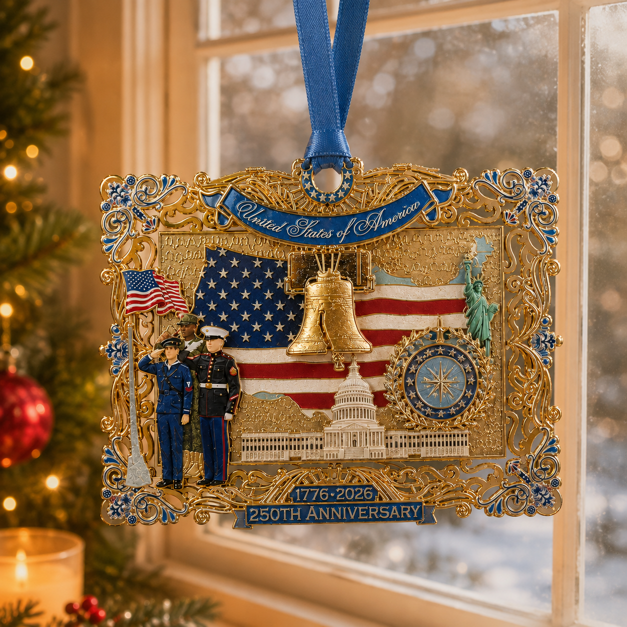 🔥Last Day 49% OFF -🇺🇸 250th Anniversary Liberty Heritage Christmas Hanging Ornament