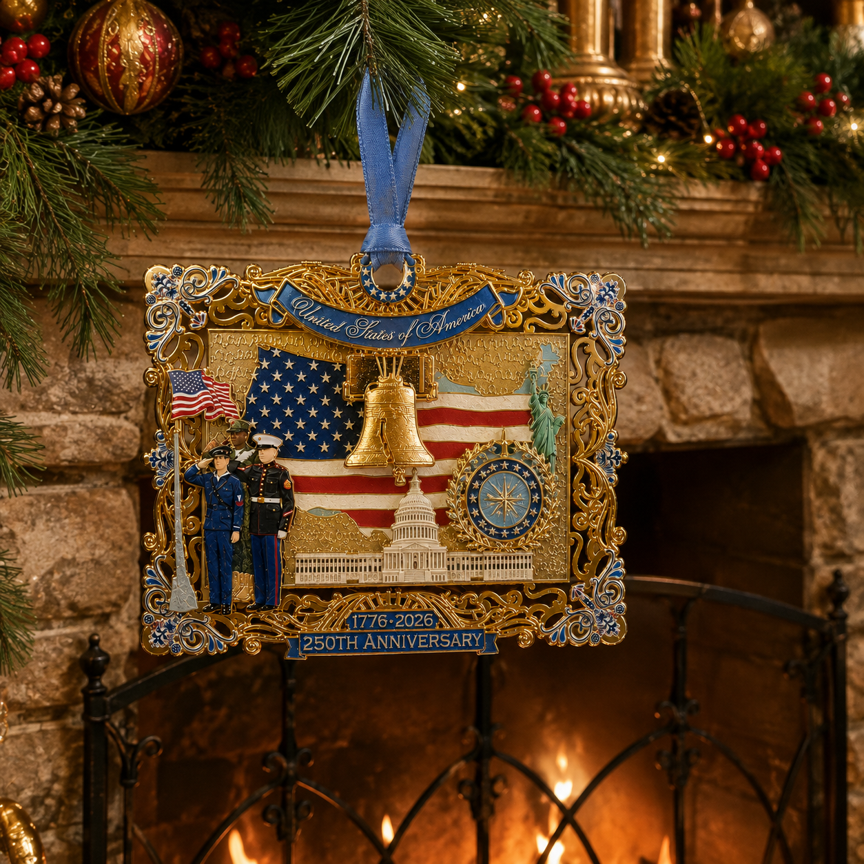 🔥Last Day 49% OFF -🇺🇸 250th Anniversary Liberty Heritage Christmas Hanging Ornament
