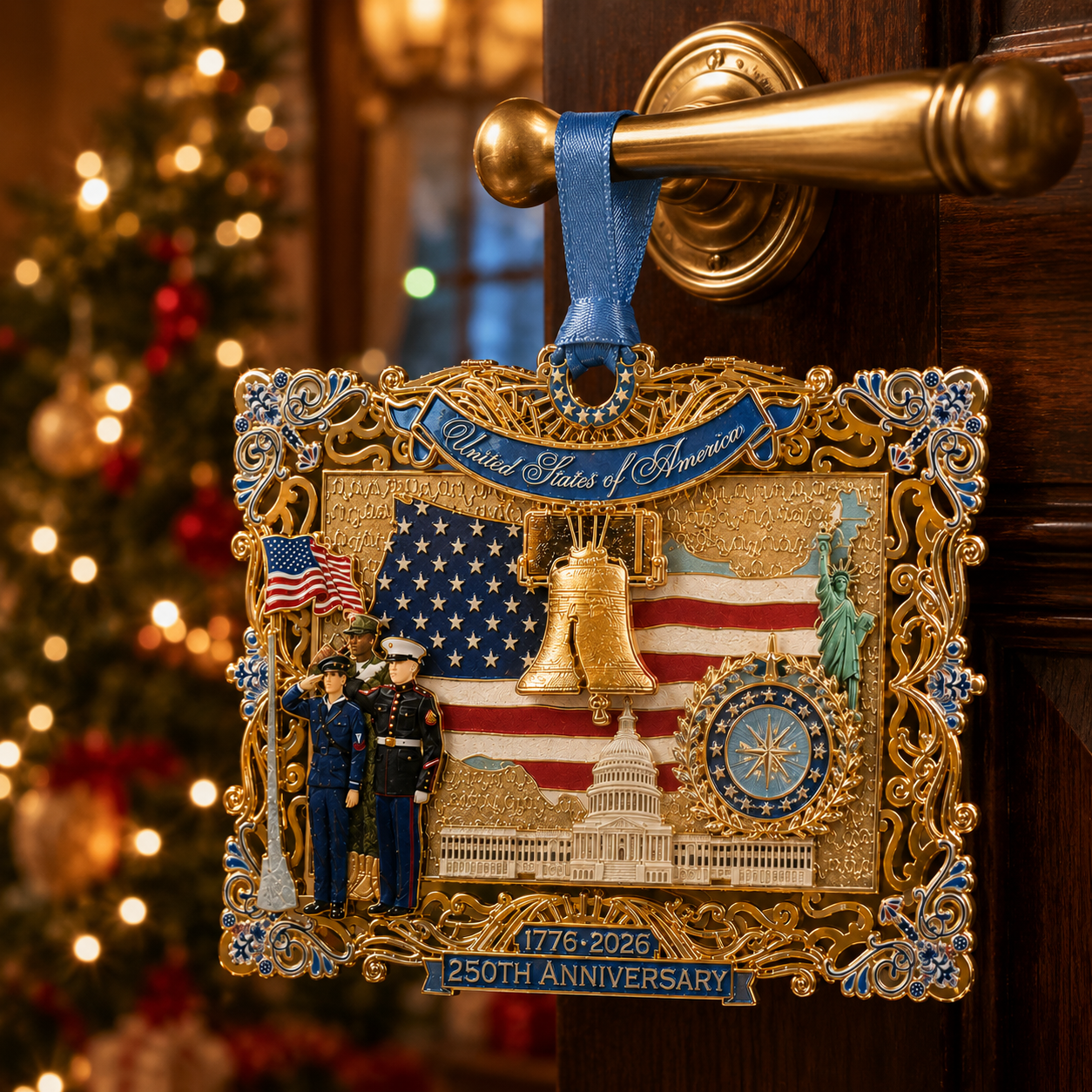 🔥Last Day 49% OFF -🇺🇸 250th Anniversary Liberty Heritage Christmas Hanging Ornament