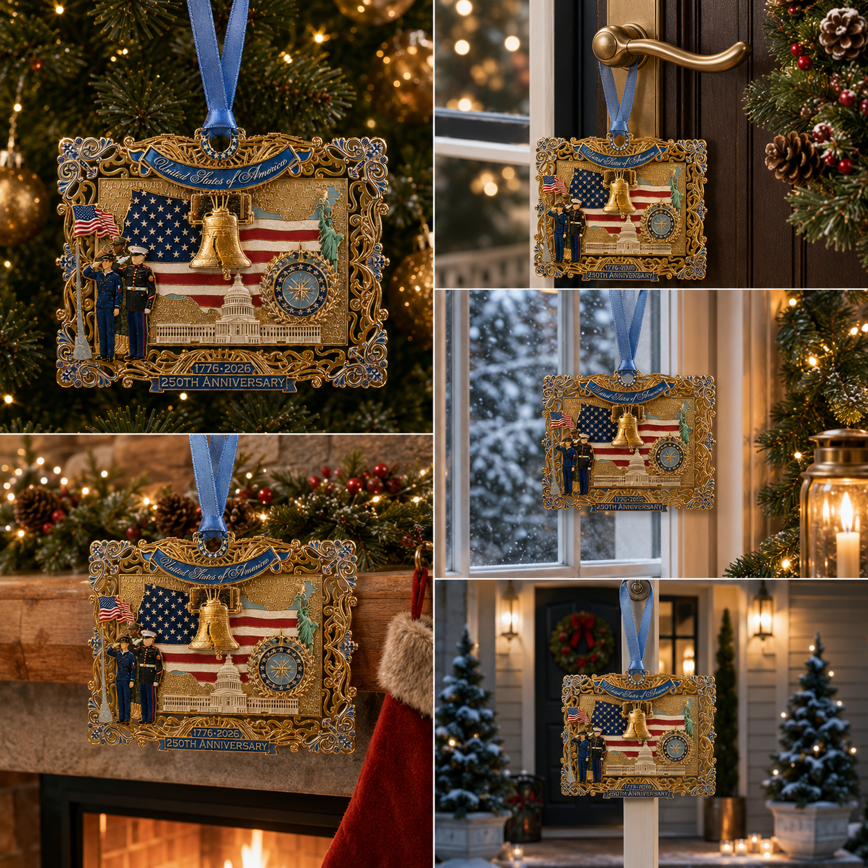 🔥Last Day 49% OFF -🇺🇸 250th Anniversary Liberty Heritage Christmas Hanging Ornament