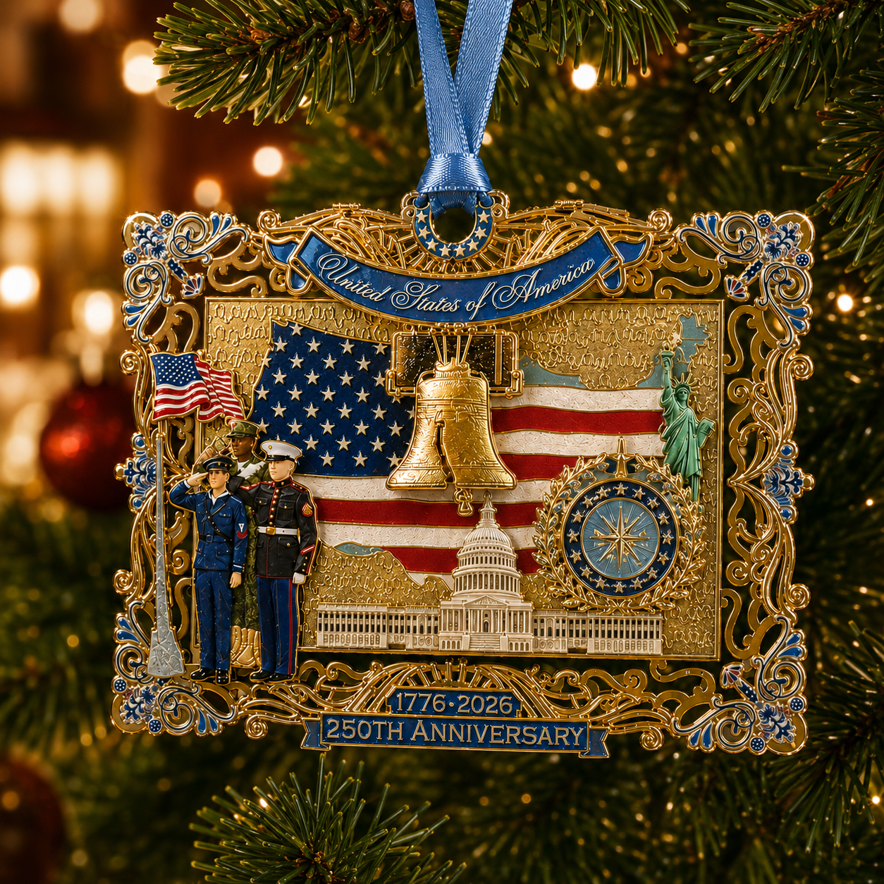 🔥Last Day 49% OFF -🇺🇸 250th Anniversary Liberty Heritage Christmas Hanging Ornament