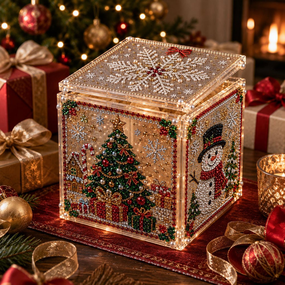 🔥Last Day 49% OFF -3D Christmas Diamond Painting Gift Box DIY Kit