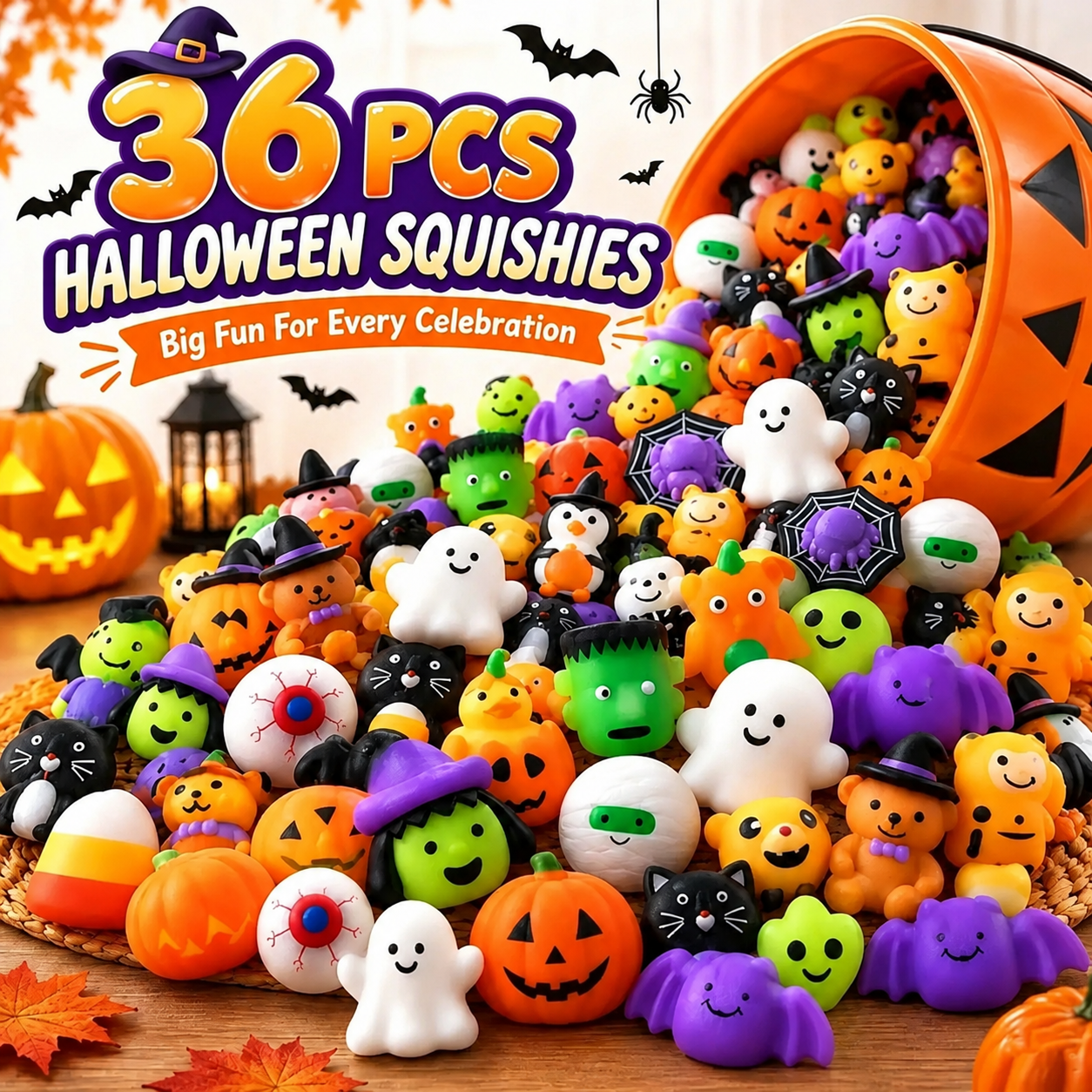 🔥Last Day 49% OFF - 🎃 Halloween Mochi Squishy Toys