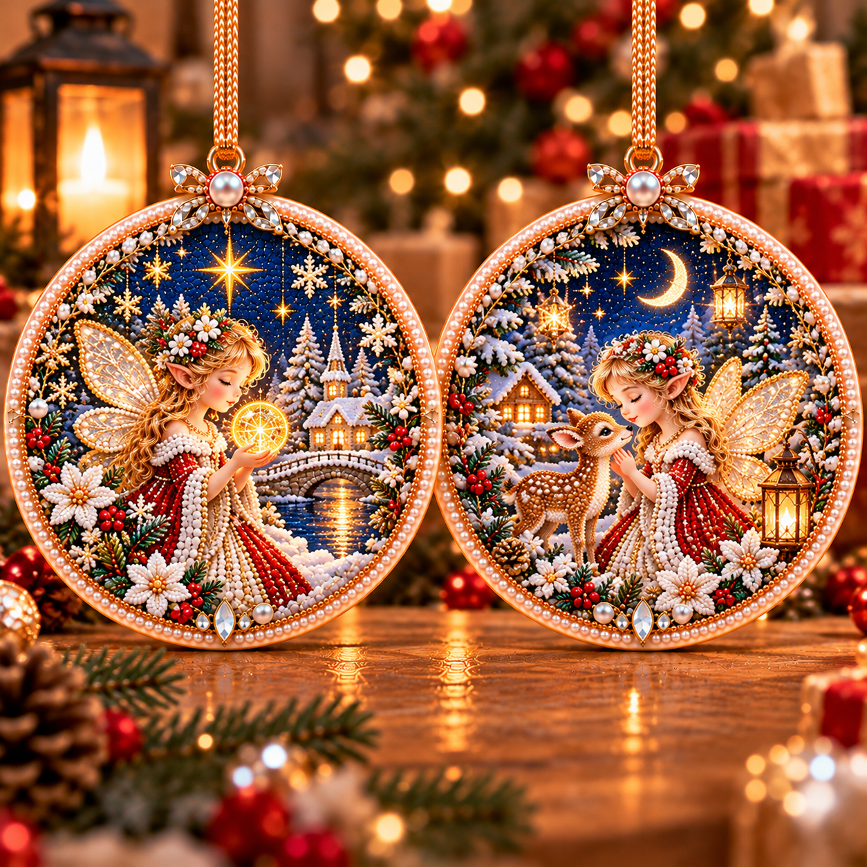 🔥 Holiday Sale: 70% OFF-🎄 2-in-1 DIY Double-Sided Christmas Diamond Art Ornament Kit – Handmade Holiday Tree Decoration & Keepsake Gift