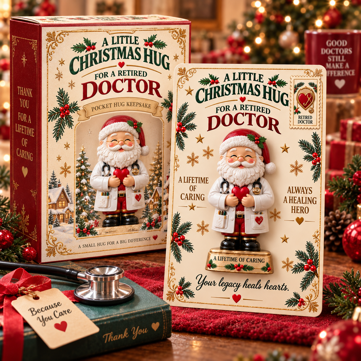 ✨Last Day 70% OFF –A CHRISTMAS GIFT MADE FOR THEIR STORY |🎄 Christmas Retirement Pocket Hug Keepsake Collection